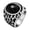 Black, variant on Unisex Classic Vintage Angel Wing Feather Stainless Steel Hollowed Antique Oval Gemstone Ring Gothic Punk Biker Black Size 7