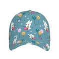 thumbnail image 2 of Kdxio Unisex Rabbit And Balloon Pattern Baseball Cap Unisex Washed Classic Adjustable Hat, 2 of 8