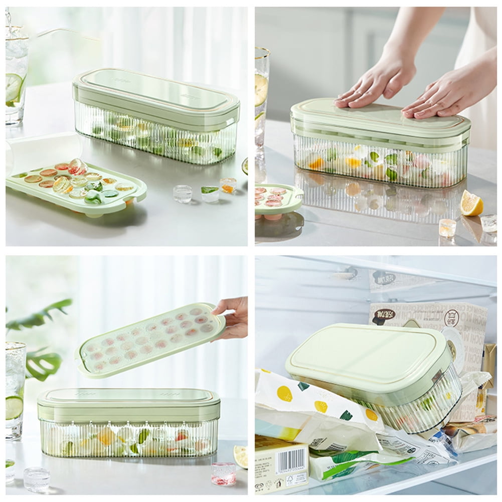 KYAIGUO 2PCS Ice Mold, Silicone Mould Kitchen Ice Tray for Freezer Ice Molds (White)