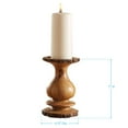 thumbnail image 4 of Park Designs Wood with Bark Edge Pillar Holder 7", 4 of 5