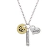 thumbnail image 2 of Delight Jewelry Goldtone Large Disc Letter - W - 3/4'' Always My Mother Bar Zoe Necklace, 2 of 4