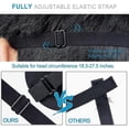 thumbnail image 4 of Paquete de 3 antifaz para dormir, antifaz 100% opaco contorneado en 3D mejorado para dormir con correa ajustable, venda nocturna cómoda y suave para mujeres y hombres,Black Blue Red,11 kaili Sencillez, 4 of 4