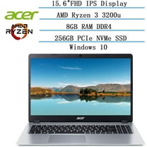 Acer Aspire 5 15.6" FHD Laptop, AMD Ryzen 3 3200U, 8GB RAM, 256GB SSD, Windows 10, Silver