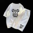 thumbnail image 2 of Traje de moda coreana para hombre, con estampado de gofres, camiseta de manga corta y pantalones cortos, conjuntos de ropa deportiva para hombre, chándal para correr, conjunto de 2 piezas, trajes esta, 2 of 5