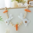 thumbnail image 4 of 39.37inch Happy Easter Bunny Carrot Garland, Felt Banner with Wooden Beads, Rustic Spring Decor for Mantle, Fireplace, and Party Decorations, 4 of 9