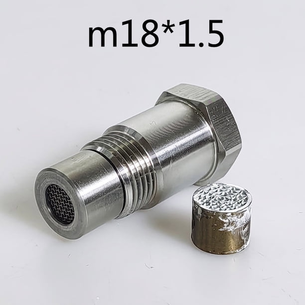 Adaptador de extensión de sensor de oxígeno de acero inoxidable con filtro incorporado | Junta resistente a altas temperaturas | 1-4pc Piezas de Auto e Industriales | Fácil instalación de rosca