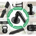 thumbnail image 4 of Curtain Rods for Windows 36 to 72, Black Adjustable Curtain Rod, 1 Inch Industrial Heavy Duty Curtain Rods, Blackout Wrap Around Curtain Rod, Indoor/Outdoor Curtain Rod, 4 of 8