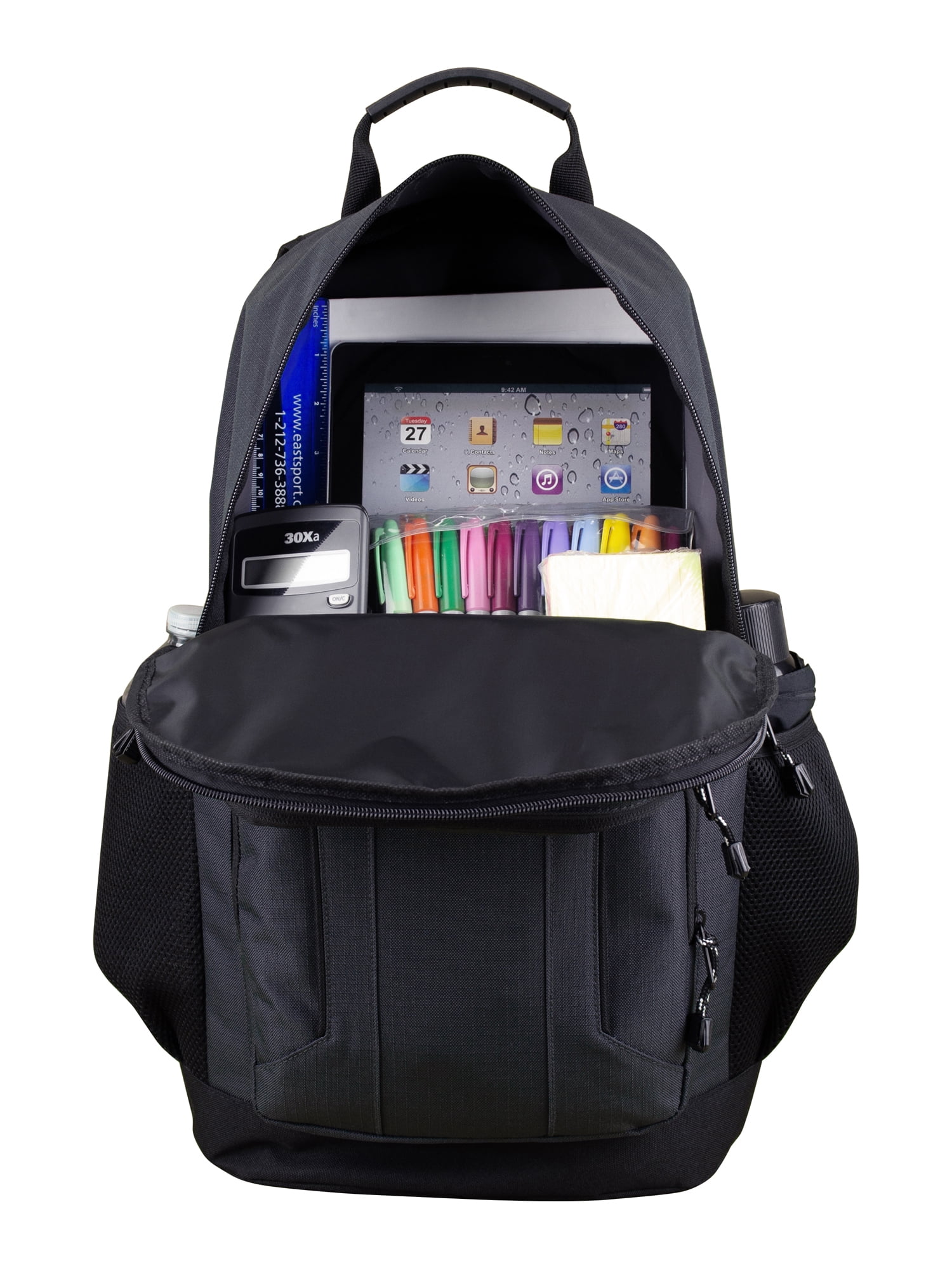 Eastsport Unisex Emerson Backpack, Black/Nine Iron