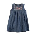 thumbnail image 2 of Carter's Baby Girls' Embroidered Chambray Dress- 6 Months, 2 of 2