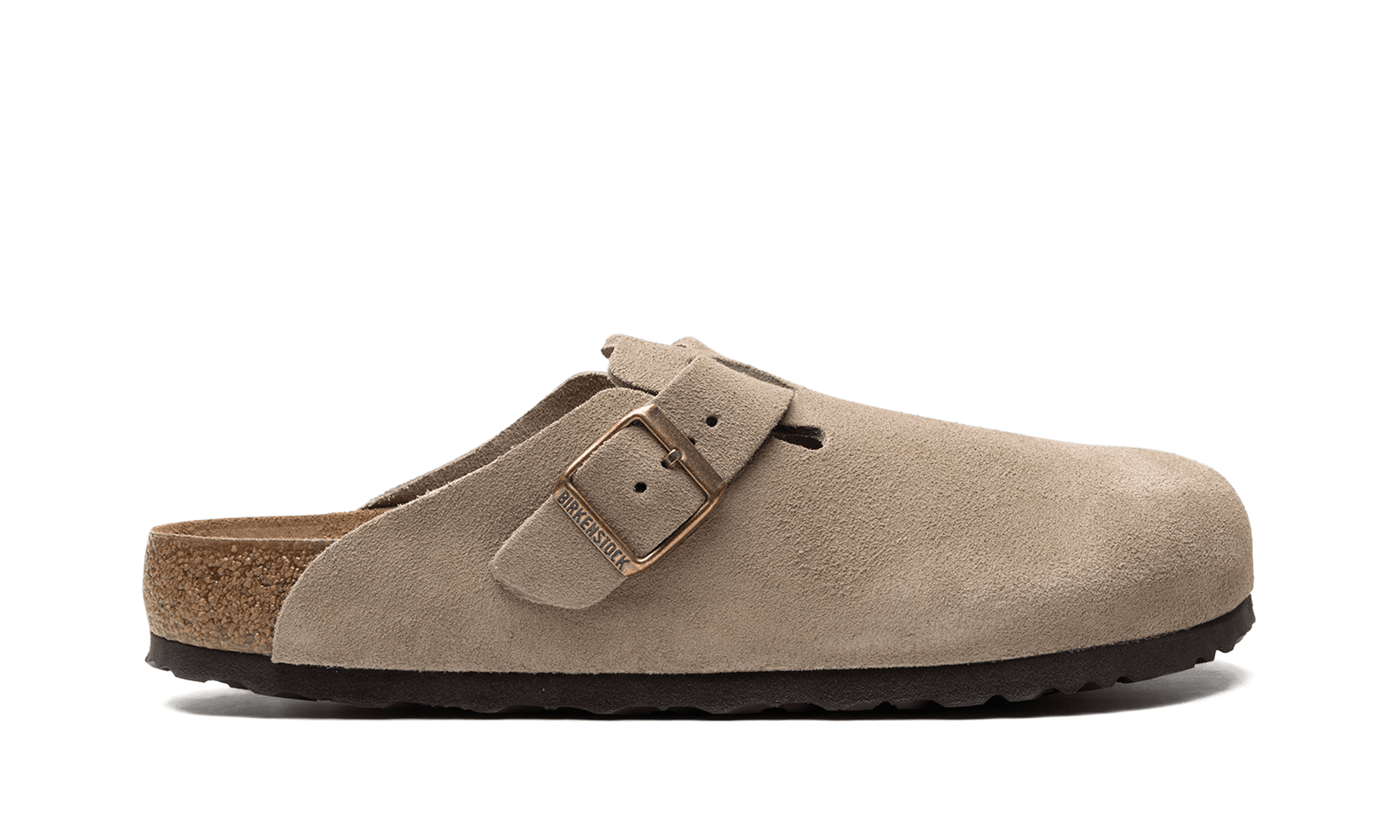 Birkenstock Women's Boston Soft Footbed Suede Leather Clog, 40, Grey