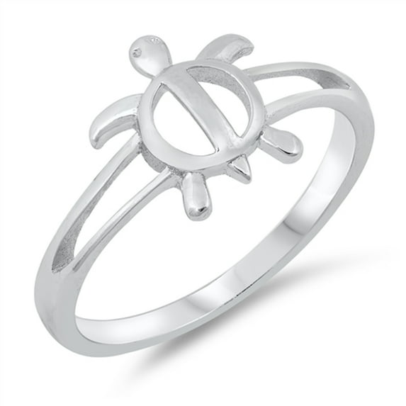 Tropical Turtle Hawaiian Style Filigree Ring 925 Sterling Silver Band Jewelry Female Male Size 10