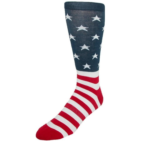 Size one size Men's Cotton American Flag Crew