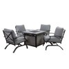 Living Accents Canzo 5 pc. Black Steel Frame Fire Pit Chat Set - Total Qty: 1