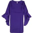 thumbnail image 2 of bar III Vestido de campana con volantes para mujer, morado, pequeño, 2 of 2