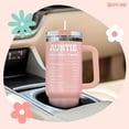 thumbnail image 6 of Best Auntie Ever Tumbler with Handle and Straw, 40oz Stainless Steel Aunty Mug, Aunt Coffee Cup, Aunt Birthday Mothers Day Gifts from Nieces and Nephew, 6 of 6