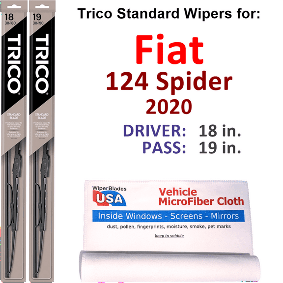 2020 Fiat 124 Spider Wiper Blades (Set of 2)
