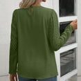 thumbnail image 4 of ICHUANYI Liquidación Mujer Impreso Casual Suelto Cuello Redondo Manga Larga Camiseta Tops Blusa ICHUANYI WER202308173494, 4 of 4