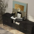 thumbnail image 6 of CBJCBJ 67"Mid-Century Modern TV Stand with Storage and Adjustable Partition , Media Console for TVs up to 75", Black, 6 of 9