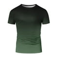 thumbnail image 3 of Dagugfen Tshirts for Men Summer Crew Neck Short Sleeve Loose Comfy Gradient Color Travel Casual Tee Tops, 3 of 4