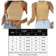 thumbnail image 3 of Parte Superior De La Cosecha Top corto para mujer Estilo informal Cami Top corto Slim Fit Traje diario (Caqui S) Cgtredaw Para estrenar, 3 of 6
