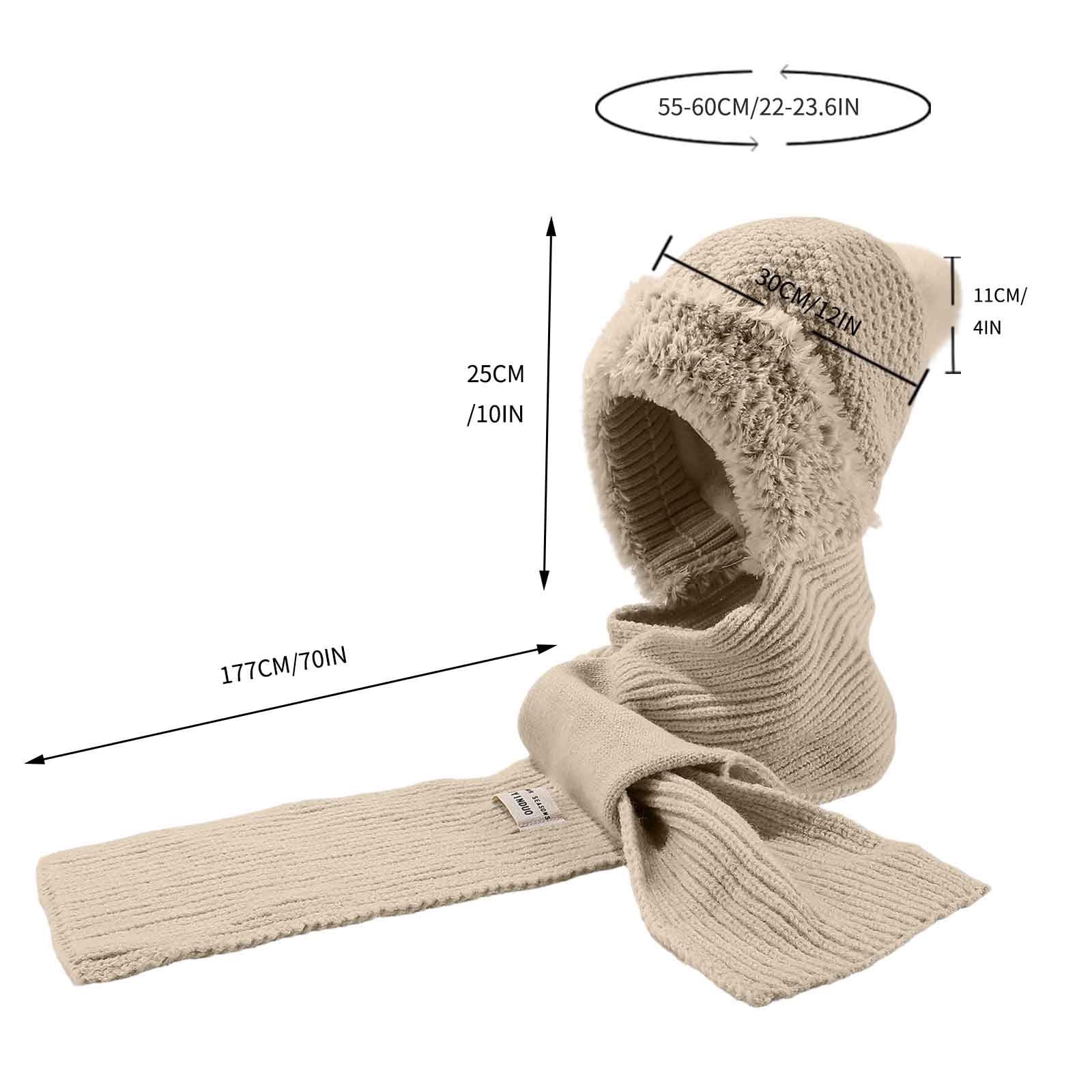 Winter Balaclava Hat 3 In 1 Knit Hat With Face Mask And Neck Gaiter, Windproof Thermal Warm Ski Mask Full Coverage Design, for Winter Skiing Snowboarding Cycling Outdoor Work