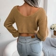 thumbnail image 5 of Baikeli Ladies Sweaters, Women's Fashion Casual Colorful Long Sleeve Off Shoulder Knit Sweater Crew Neck Sweater Jersey de Navidad para mujer, 5 of 6