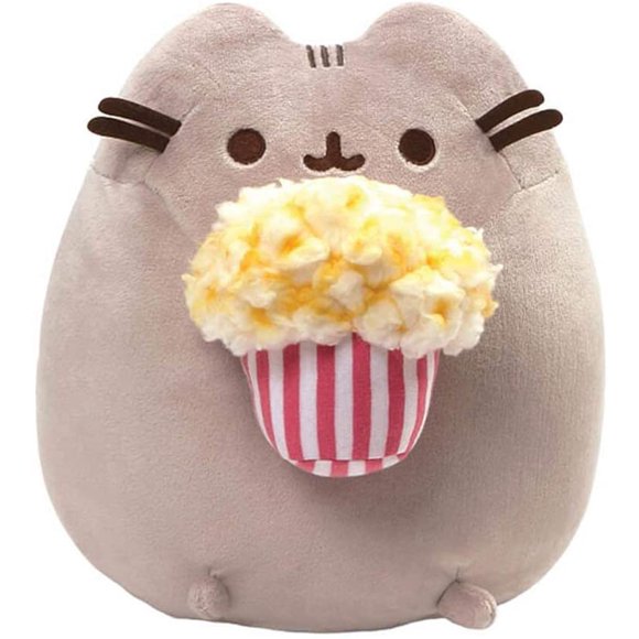 GUND Pusheen Snackables Popcorn Cat Stuffed Plush, Gray, 9.5" (4061300) GUND GUND