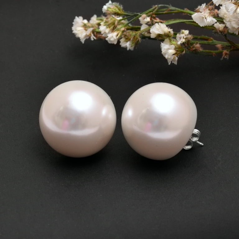 Femme Jam 925 Sterling Silver Big Size 30mm Round Button