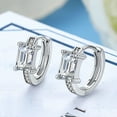 thumbnail image 4 of MomentWish Earrings for Women, Moissanite Jewerly Gifts for Her, Simulated Diamond 925 Sterling Silver Hoop Earrings, 4 of 8