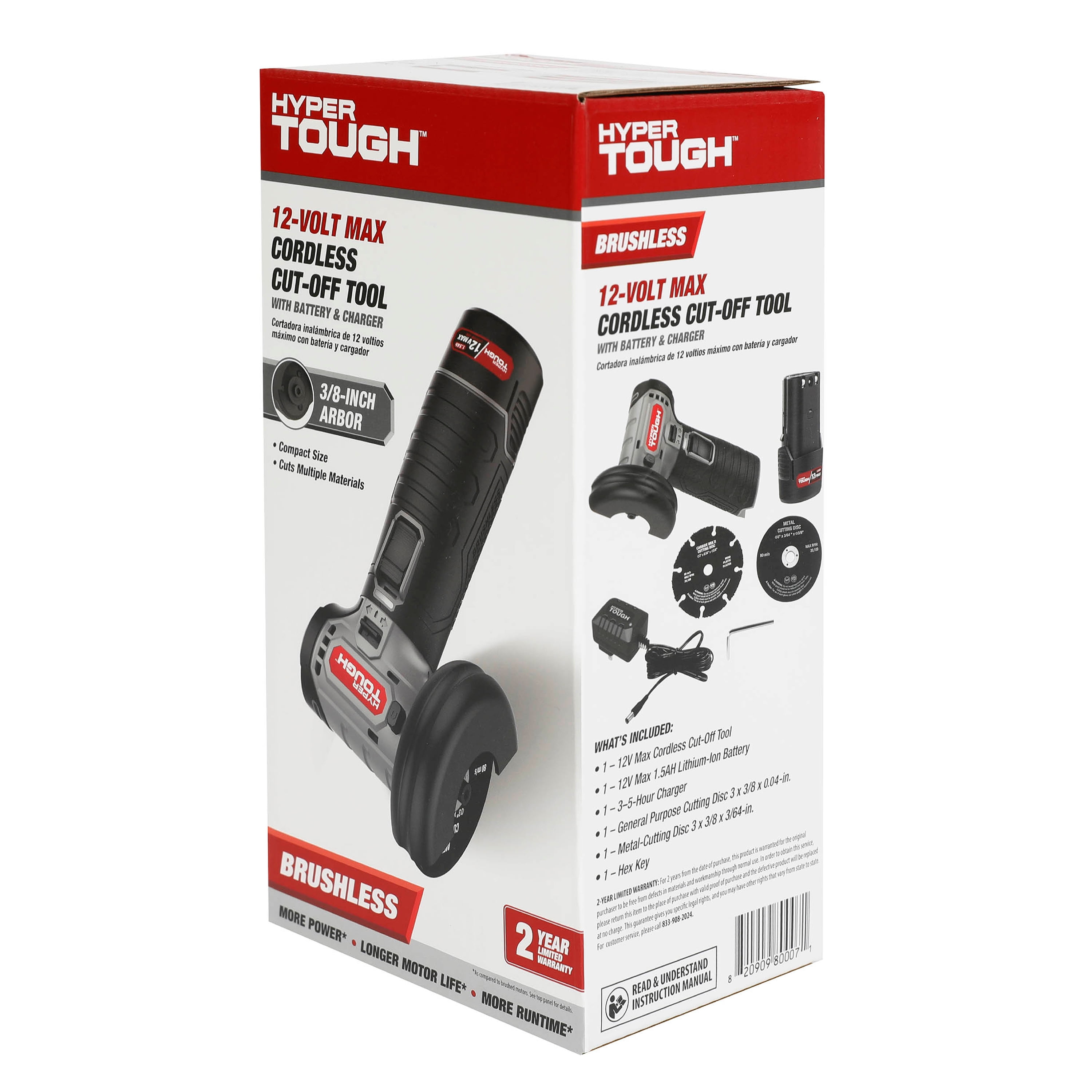 Hyper Tough 12-Volt Cordless Rechargeable Cut off Grinder