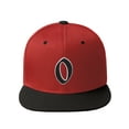 thumbnail image 2 of Daxton Classic Snapback Old English A to Z Numbers Initials Flat Bill Visor Cap-Red Black Hat, Number 0, 2 of 3