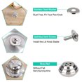 thumbnail image 3 of Unique Bargains Stainless Steel Easy Lifting Pot Lid Knob Handle Knobs Kitchen Cookware Bakeware Accessories Cover Replacement, 3 of 7