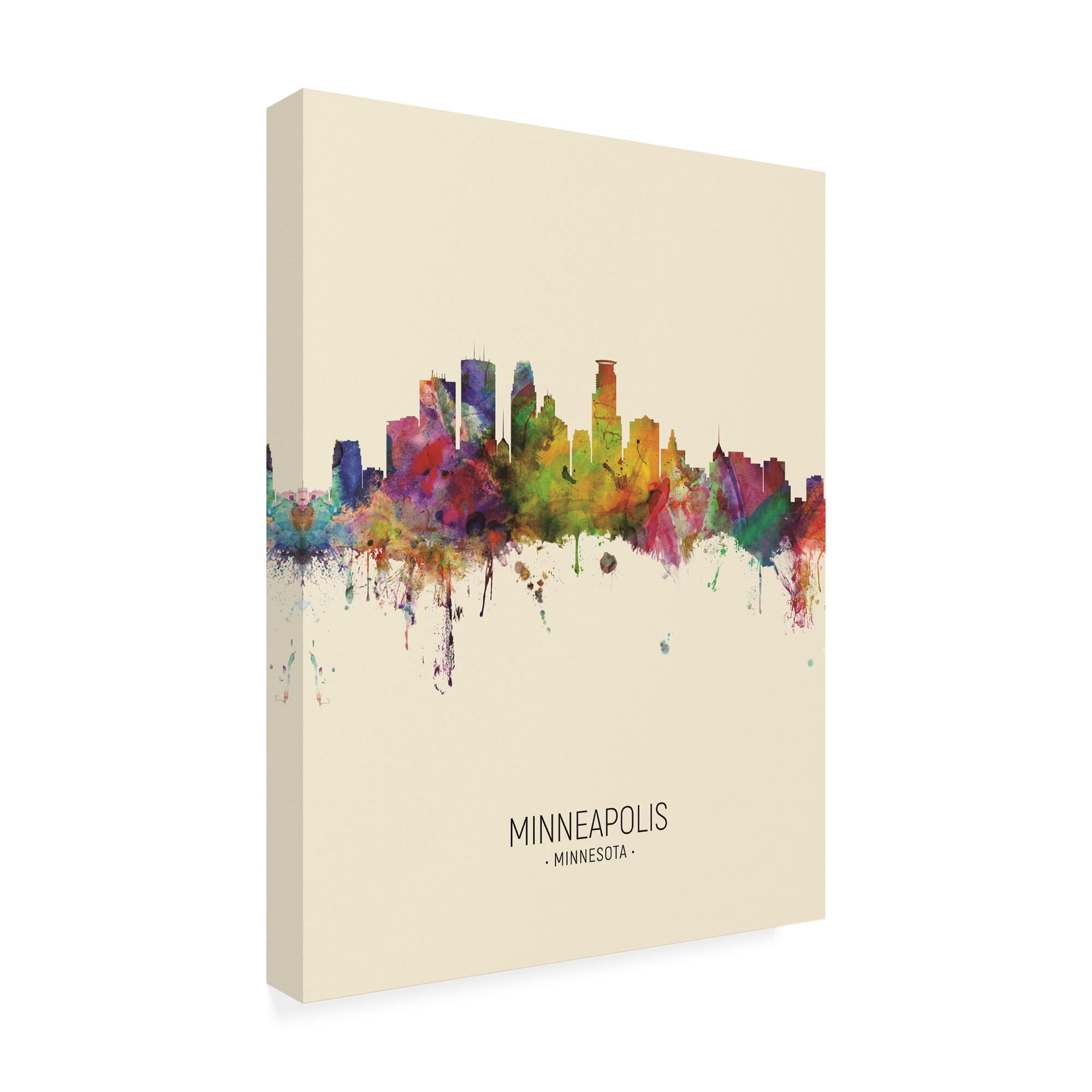 Trademark Fine Art 'Minneapolis Minnesota Skyline Portrait III' Canvas Art by Michael Tompsett