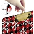 thumbnail image 4 of FMSHPON Christmas Xmas Snowflake Buffalo Plaid Clipboard Hardboard Wood Nursing Clip Board and Pull for Standard A4 Letter 13x9 inches, 4 of 5