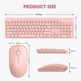 thumbnail image 4 of VicTsing Wireless Keyboard and Mouse Combo, 2.4GHz Ultra-Slim USB Keyboard Silent Mouse Set Compatible for Windows, PC, Laptop - Pink, 4 of 9