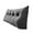 Dark Gray, variant on Triangular Headboard Pillow Backrest Cushion, Wedge Reading Support Pillow with Side Pocket for Bed, Sofa and Daybed(Orange,60x50cm)