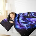 thumbnail image 4 of Manfei Outer Space Bedding Comforter Set,Cartoon Goldfish Twin Comforter Sets,Gradient Blue Purple Bedding Set For Teens,Ultra Soft Home Decor Reversible,2pcs, 4 of 8