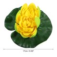 thumbnail image 2 of Unique Bargains 1pcs Garden Ponds Pool Decoration Artificial Lotus Flower Yellow, 2 of 7