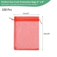 thumbnail image 3 of Uxcell 100 Pack Fruit Protection Bags - 6x8 Inch Fruit Netting Bags with Drawstring Apply to Plants(Red), 3 of 7