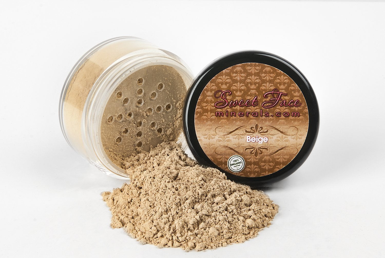 GLAM KIT (BEIGE) Full Size Mineral Makeup Set Matte Foundation Bare Face Sheer Powder Cover