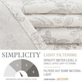 thumbnail image 2 of Curtainking Rustic Look Farmhouse Gray Floral Printed Rod Pocket Light Filtering Kitchen French Door Curtains - 50" x 72", 2 of 9