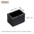 thumbnail image 2 of Protectores de piso para patas de silla Uxcell, 8 paquetes 40mm (1.57") tapas de cubiertas de patas de silla de PVC y fieltro negro, 2 of 7