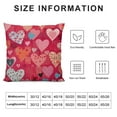 thumbnail image 6 of COMIO  Valentines Day Pillow Covers Set of 2, Red Love Heart Valentines Throw Pillows, Valentines Decor Pillowcase Anniversary Decorative Outdoor Square Cushion Case for Sofa Couch, 6 of 6