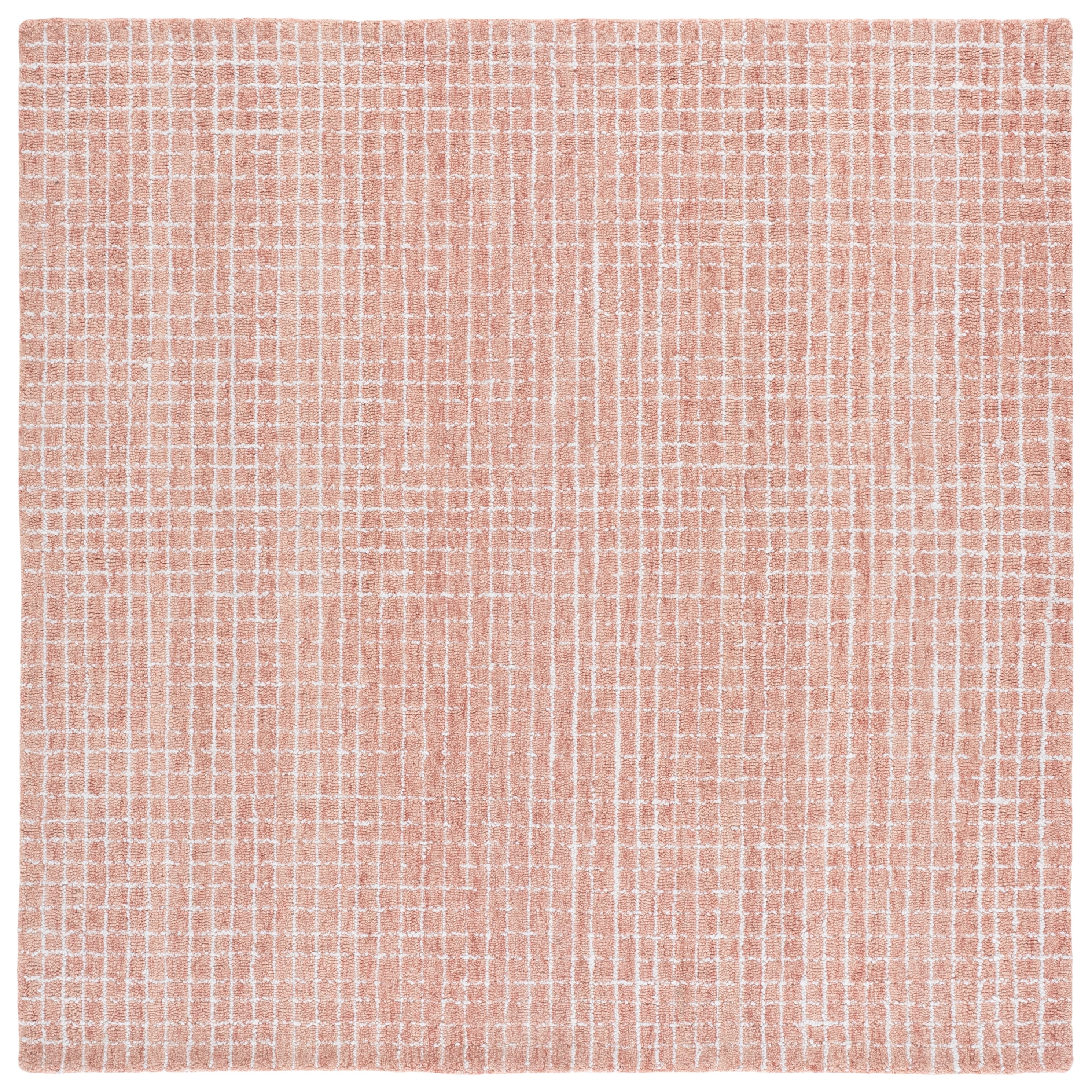 SAFAVIEH Abstract Careen Geometric Area Rug, Ivory/Blush, 6' x 6' Square