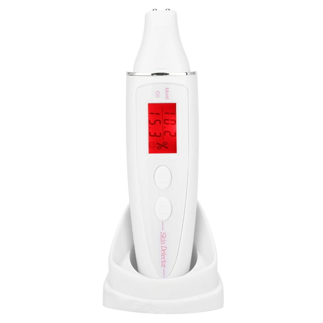 Analizador de piel digital LCD de alta sensibilidad, monitor de humedad, agua y aceite, probador de piel facial, blanco
