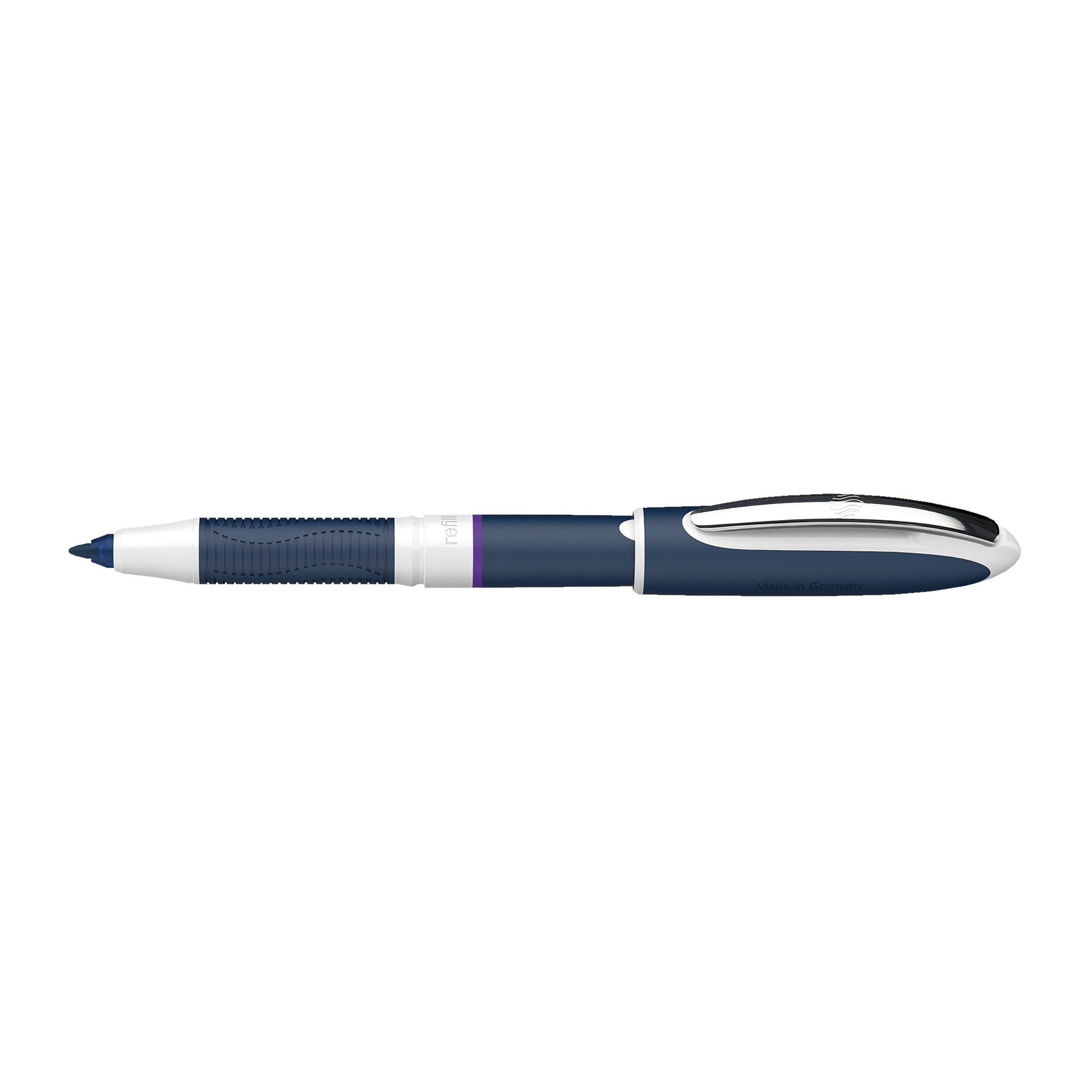 Schneider One Change Refillable Rollerball Pens, 0.6 mm, Violet, Pack of 5