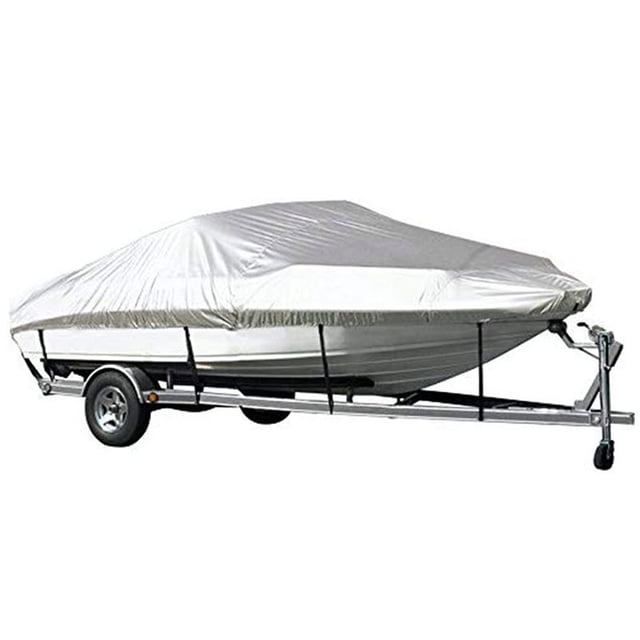 Cubierta de barco Cubierta para barco 11-22 pies Cubierta antipolvo para yate en forma de V para exteriores Cubierta para barco a prueba de lluvia Protector solar Tafetán 190T Cubierta protectora