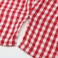 thumbnail image 4 of Oktoberfest Dirndl Blouse Women 2025 Plaid Short Sleeve Button Down Dirndl Shirt Oktoberfest Top Traditional Outfit, 4 of 7