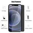 thumbnail image 6 of (3+3) for iPhone 12 (6.1") (3 Pack) Anti Spy Private Tempered Glass Film Privacy Screen Protector and (3 Pack) Camera Lens Protector [Not Affect Flash], 6 of 8