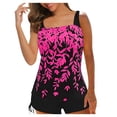 thumbnail image 2 of Women‘s Tankini Large Bikini Set Print Suspender Plus Large Size Split Swimsuit, 2 of 5